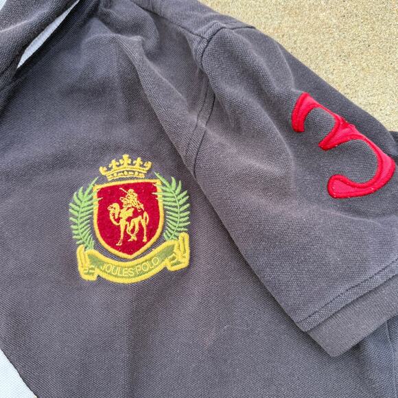 Joules Camel Polo Dubai Equestrian Shirt Brown Size Approx L - Picture 5 of 8